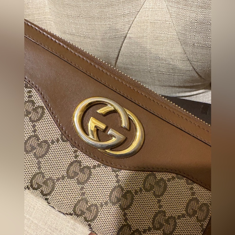 Gucci Monogram Brown and Cream Wallet - Picture 5 of 9
